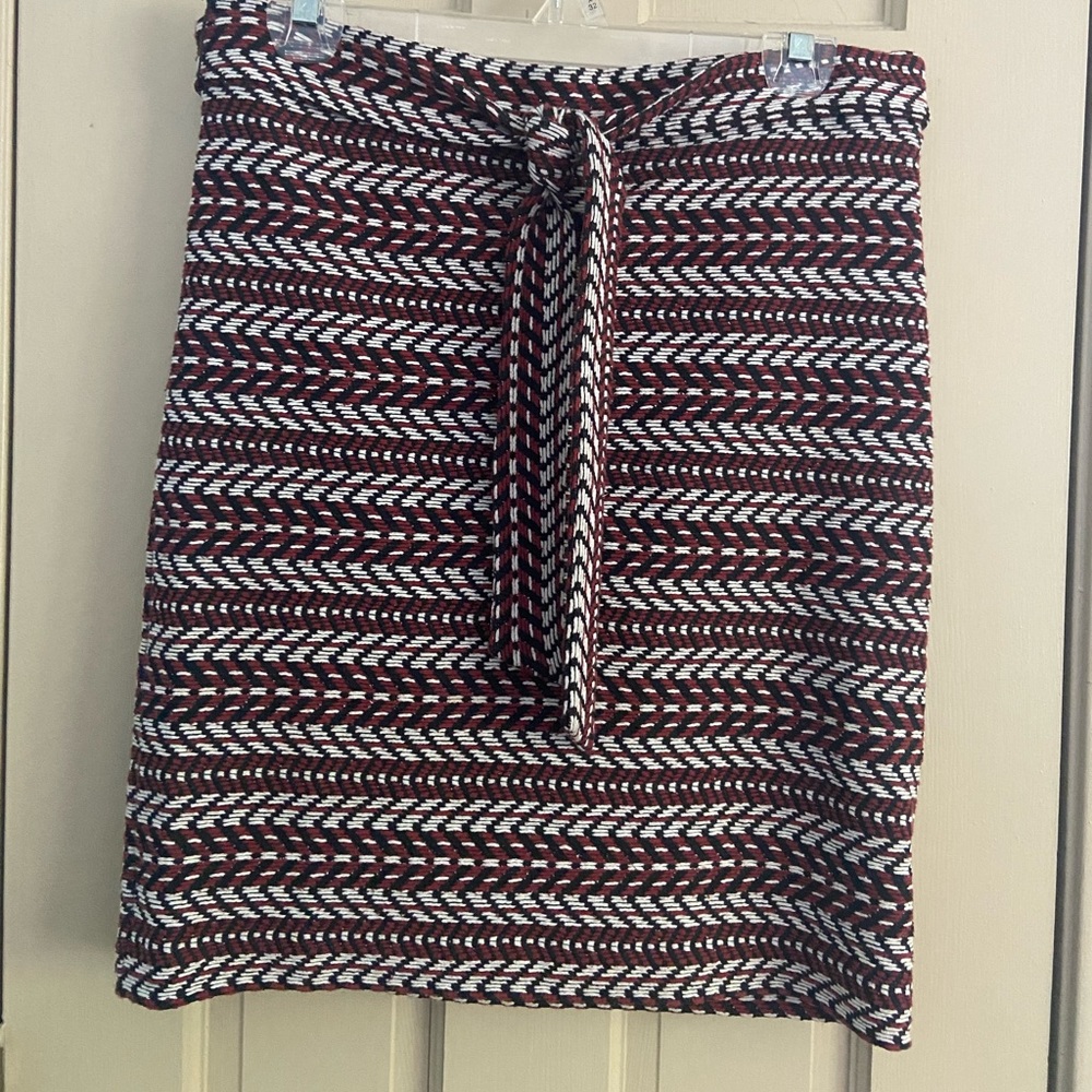 Loft Elastic Waist Skirt Threaded and Knot
